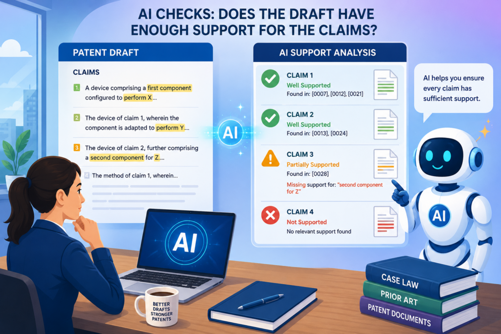 A patent claim should never feel like it came out of nowhere. Every key idea in the claims should have a home in the rest of the draft. This is where many early patent drafts get weak.
