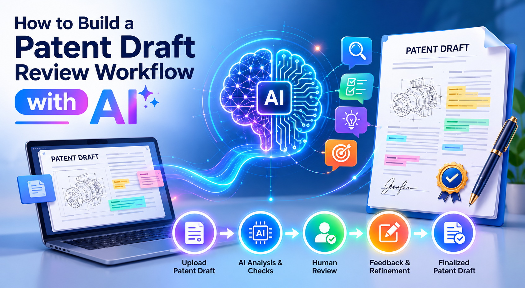 How to Build a Patent Draft Review Workflow with AI