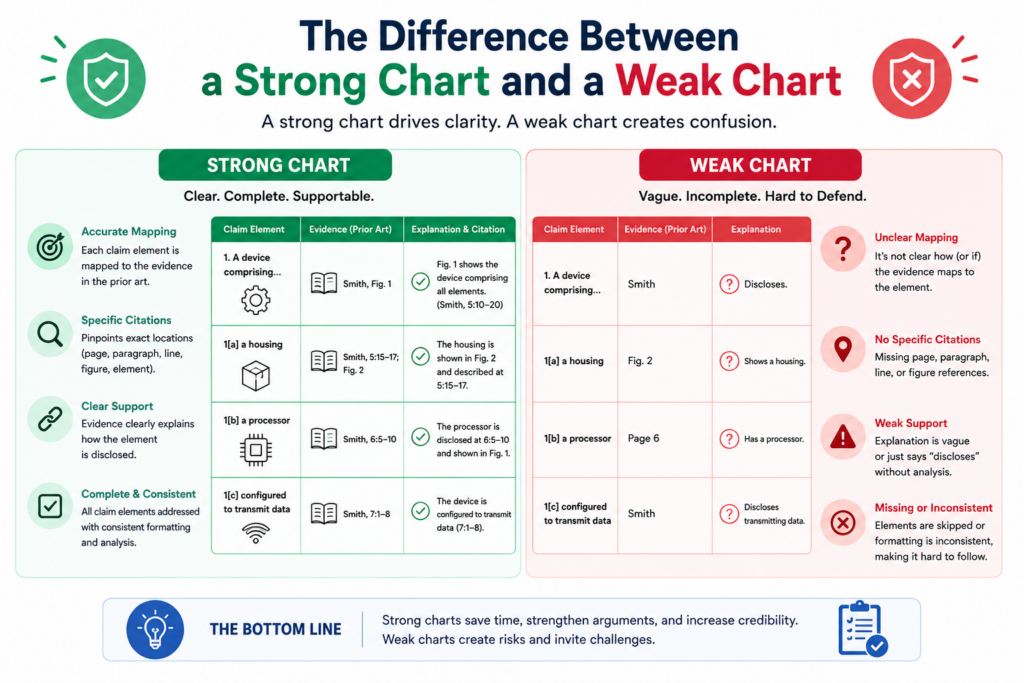 A strong claim chart makes the reader feel grounded. They can see the claim part, the proof, and the reason the proof matters.