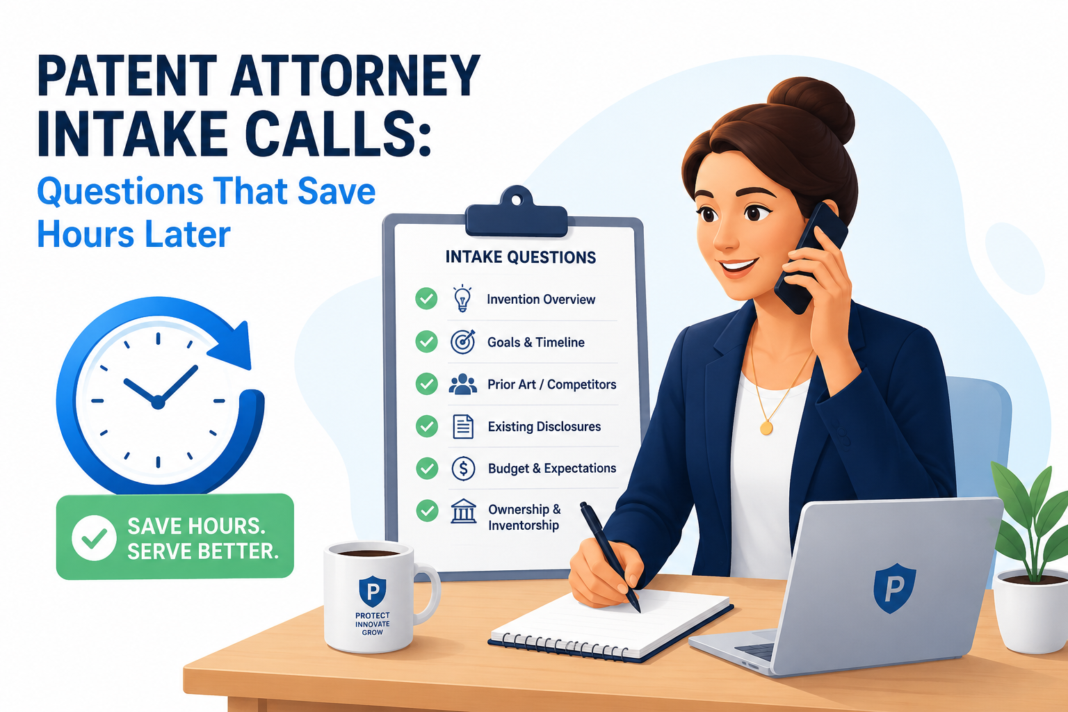 Ask better patent intake call questions to gather key invention details early and save hours during patent drafting.