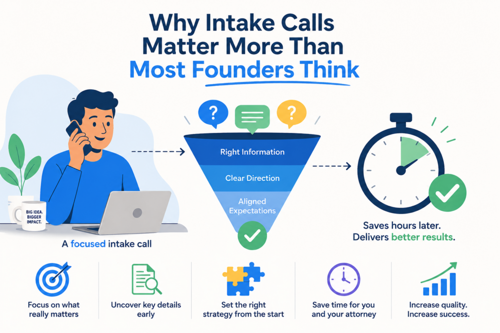 A patent intake call is not just a first chat. It is the place where the whole patent path starts to take shape.