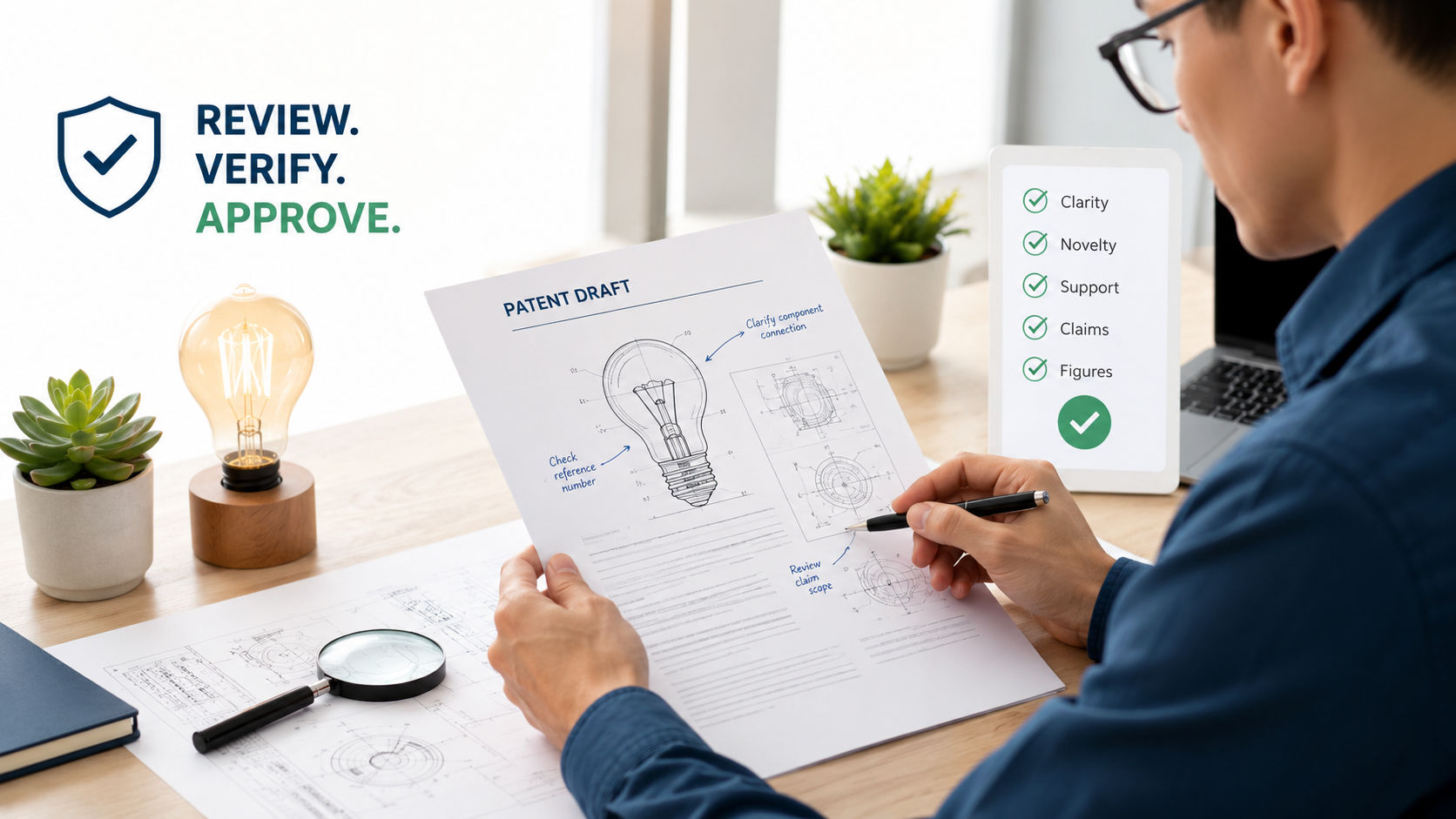 Use this inventor review checklist to spot missing details, fix weak points, and approve your patent draft with more confidence.