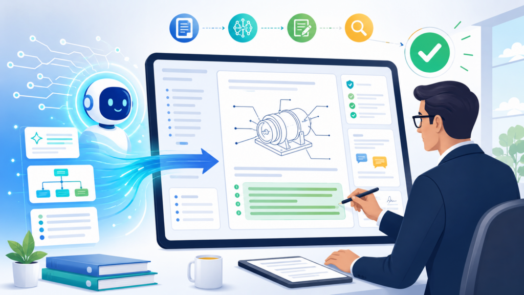 AI can make patent drafting faster. It can help organize notes, summarize invention details, create first-pass structure, compare examples, find missing fields, and make rough technical explanations easier to review.