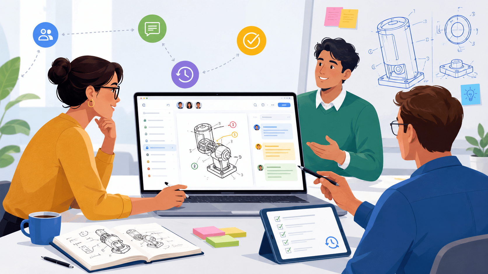 See how shared workspaces make patent draft review easier by keeping comments, edits, files, and approvals in one clear place.
