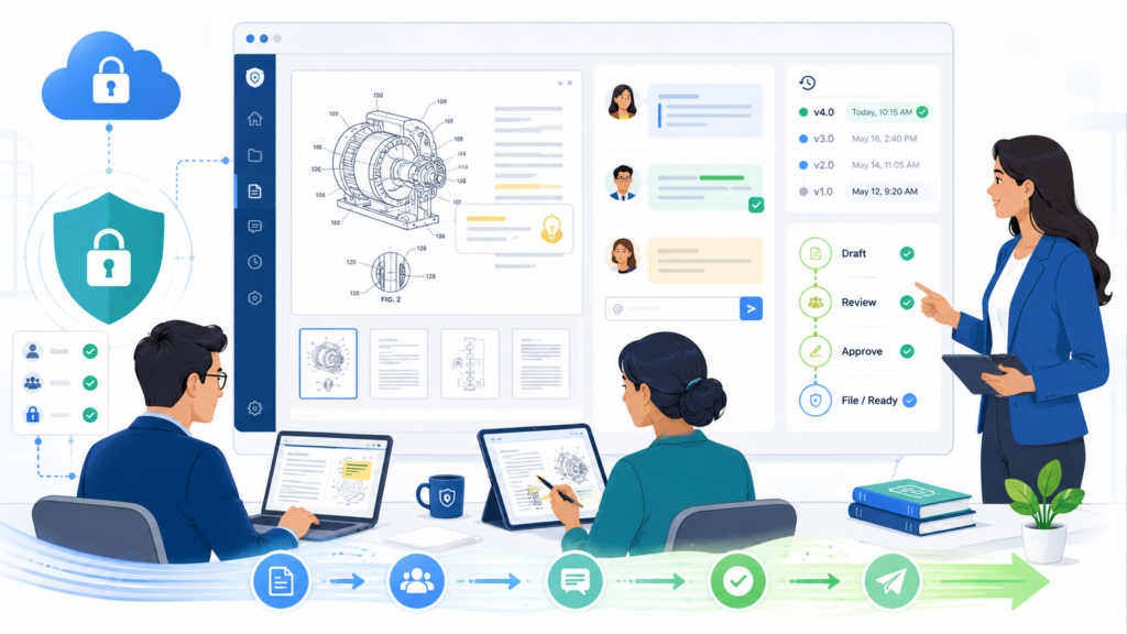 Before a product is public, before a funding round closes, before a company announces a new feature, the patent team may already have the core idea, the technical drawings, the model design, the system flow, the code notes, the data plan, and the future product path.