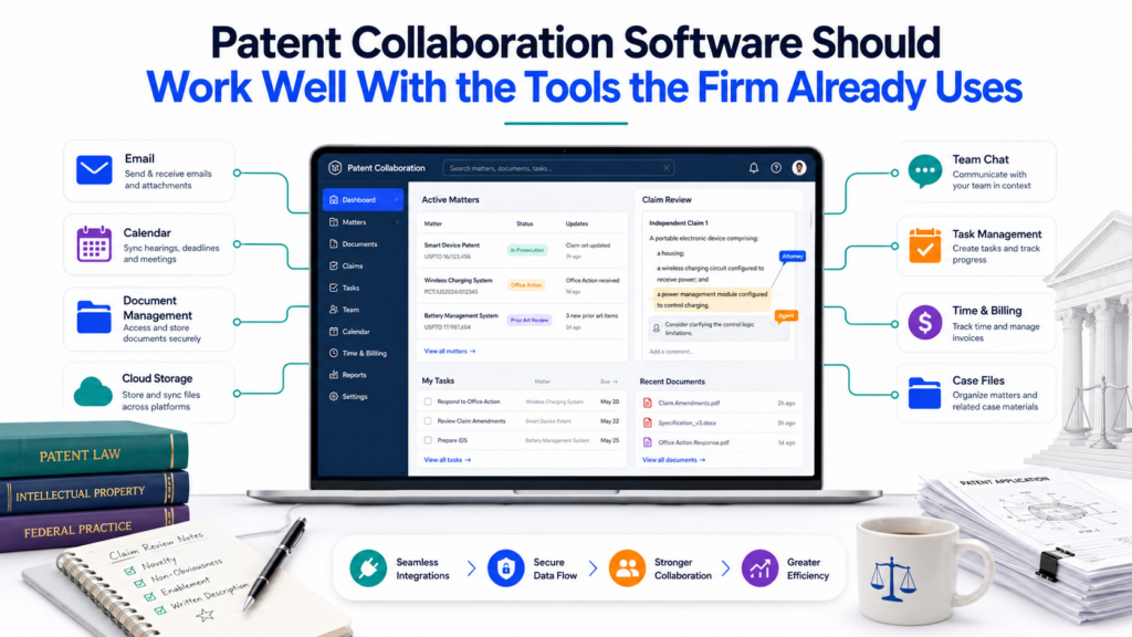 No law firm wants another tool that creates more work. Patent collaboration software should make the firm’s process smoother, not force the team to rebuild everything from scratch.
