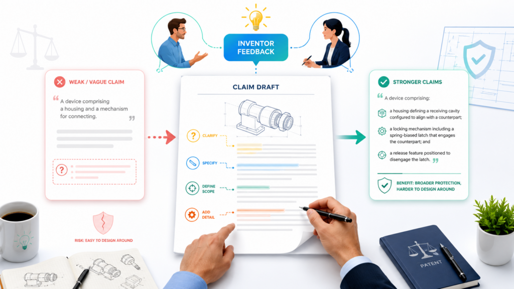 Inventor feedback is not just a review step. It is the raw material that helps turn a basic patent draft into a strong business tool.