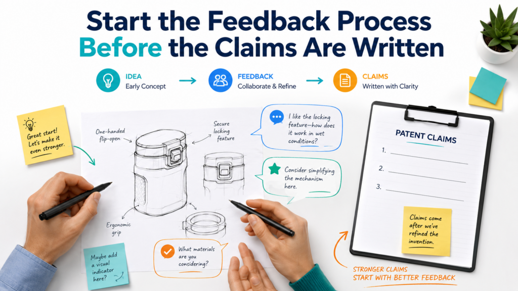 The best time to collect inventor feedback is not after the claim draft is done. It is before the claim strategy is locked. Waiting too long creates a problem.