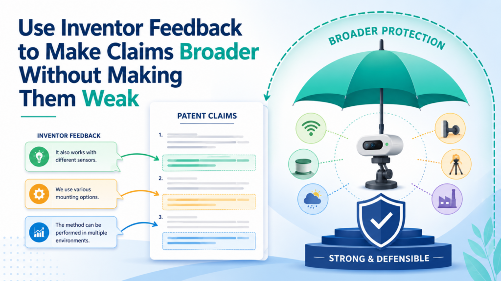 Broad claims are valuable, but broad does not mean vague. A broad claim should still be tied to the real invention.