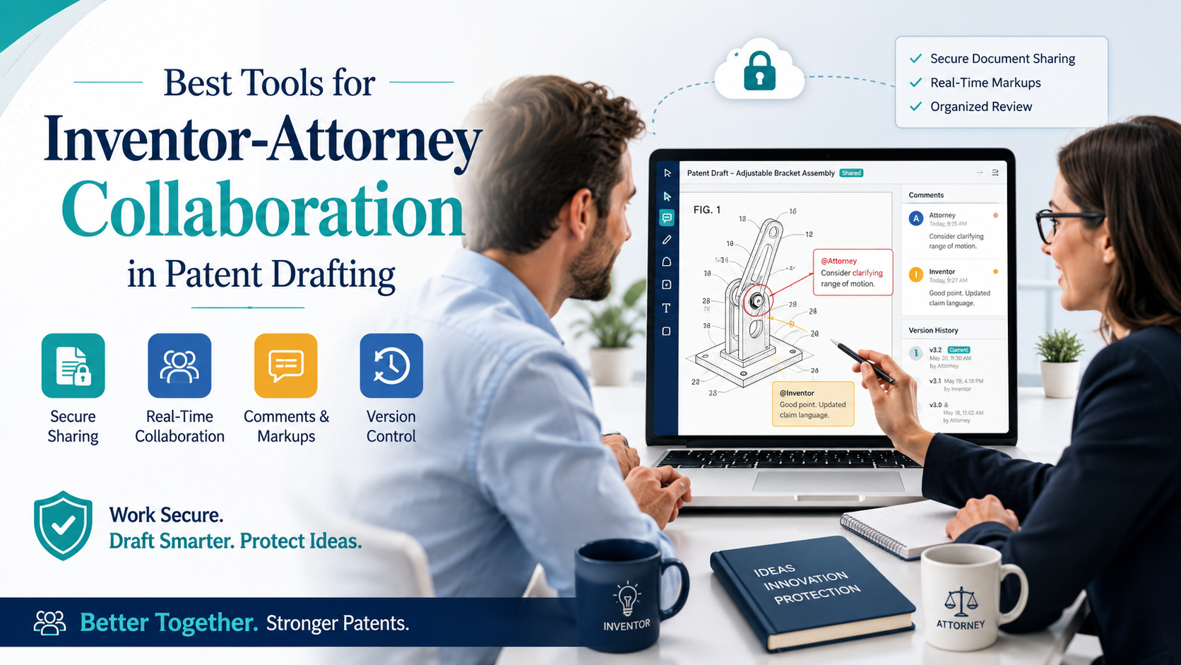 Discover the best tools for inventor-attorney collaboration in patent drafting, so teams can review, edit, and approve patents faster.