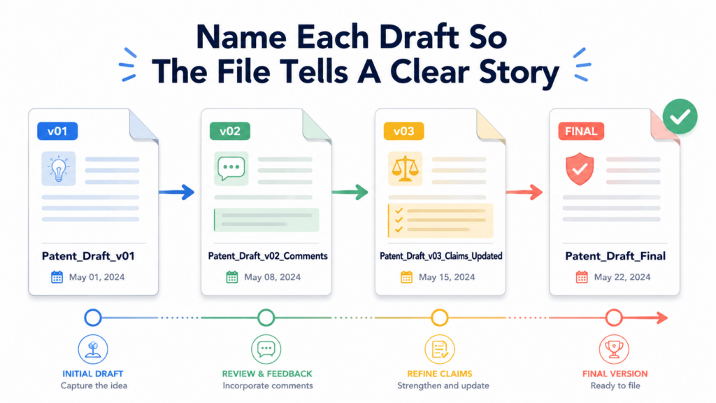 File names are not the whole version control system, but they still matter. A weak file name creates doubt.