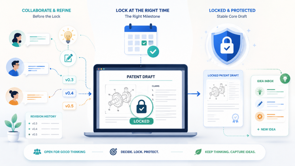 At some point, a patent draft must stop changing. This is hard for startups because ideas keep moving. The product changes. Engineers find better ways to explain the system.