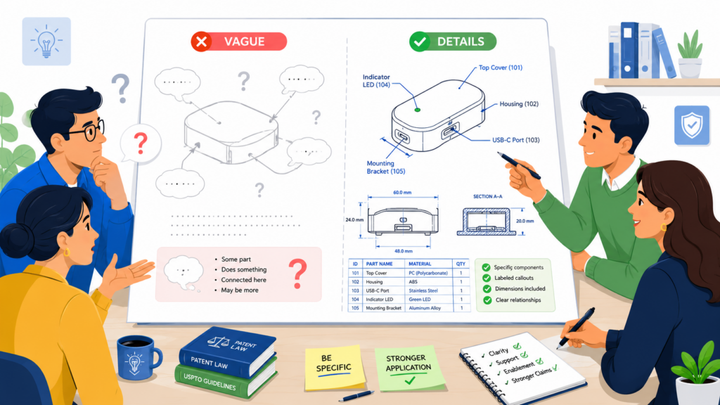 They feel harmless in team conversations. People say the system is “smart,” “dynamic,” “optimized,” “automated,” “adaptive,” “seamless,” or “intelligent.” These words may sound good in a pitch deck. But they do not explain the invention.