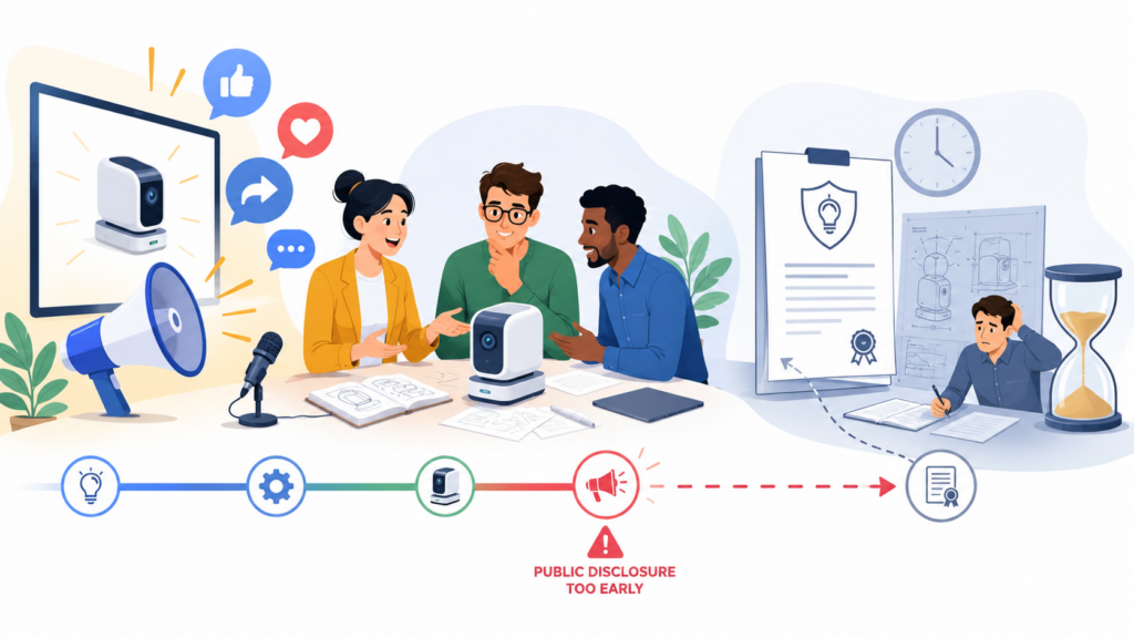One of the most damaging collaboration mistakes is talking too openly before the patent plan is clear.