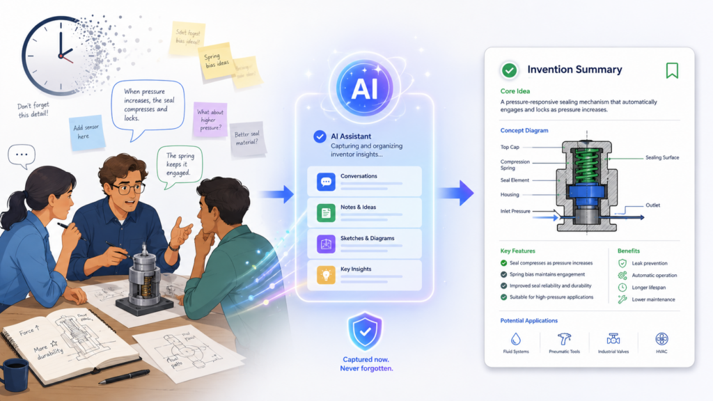 The hardest part of patent work is not always the law. Very often, the hardest part is memory. A founder ships a new feature on Monday. An engineer fixes a hard model issue on Wednesday.