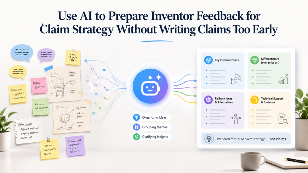 Claims are the heart of a patent. They define what the patent is trying to protect. But that does not mean AI should jump straight into writing claims from raw inventor feedback. That is usually too early.