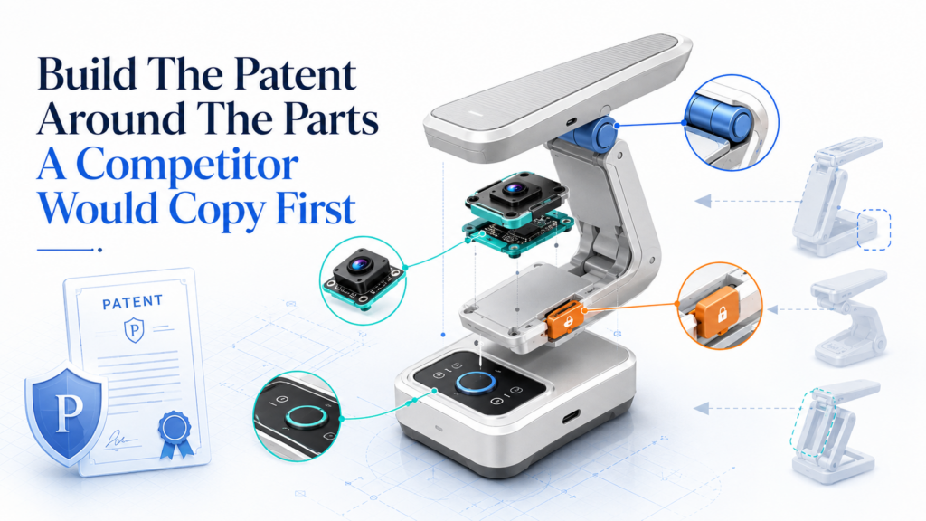 A hardware patent should not only describe the device. It should protect the parts that create the edge. That is the core of good attorney–inventor teamwork.