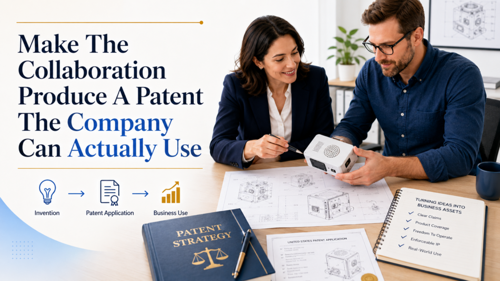 The final goal is not to have a patent application sitting in a folder. The goal is to create patent assets the company can use.