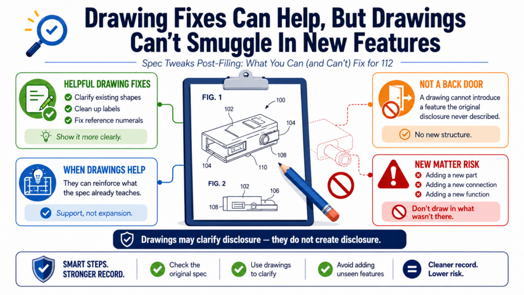 Drawings are often underrated in patent filings. For deep tech startups, a good drawing can carry a lot of support.