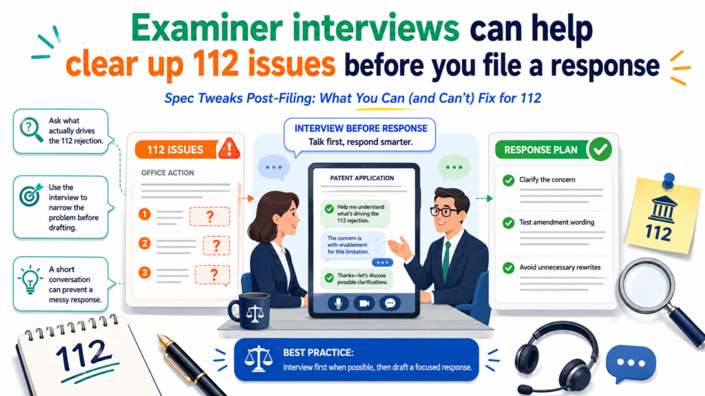 A written response is not always the first best move. Sometimes a short examiner interview can save weeks of guessing.
