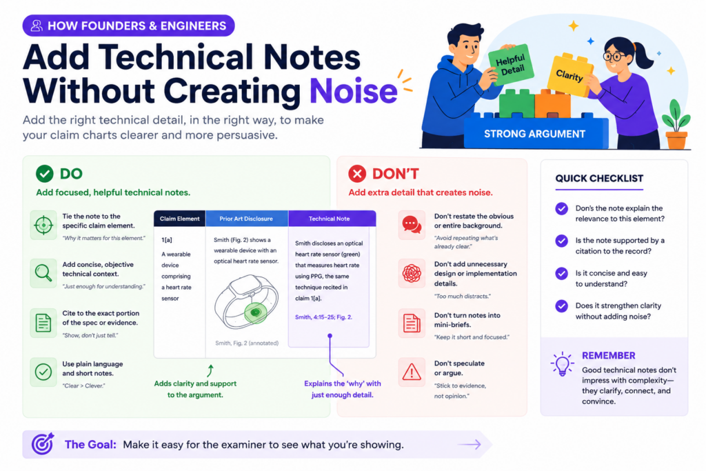 Founders and engineers can make a claim chart much stronger because they know how the invention really works.