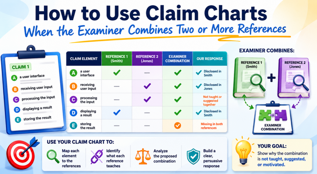 Many Office Actions do not rely on only one old reference. The examiner may use one reference for most of the claim, then add a second reference for a missing feature.