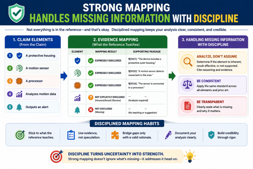 Every claim chart runs into missing information at some point. Maybe the product proof is not public. Maybe the team has not found the right internal document.