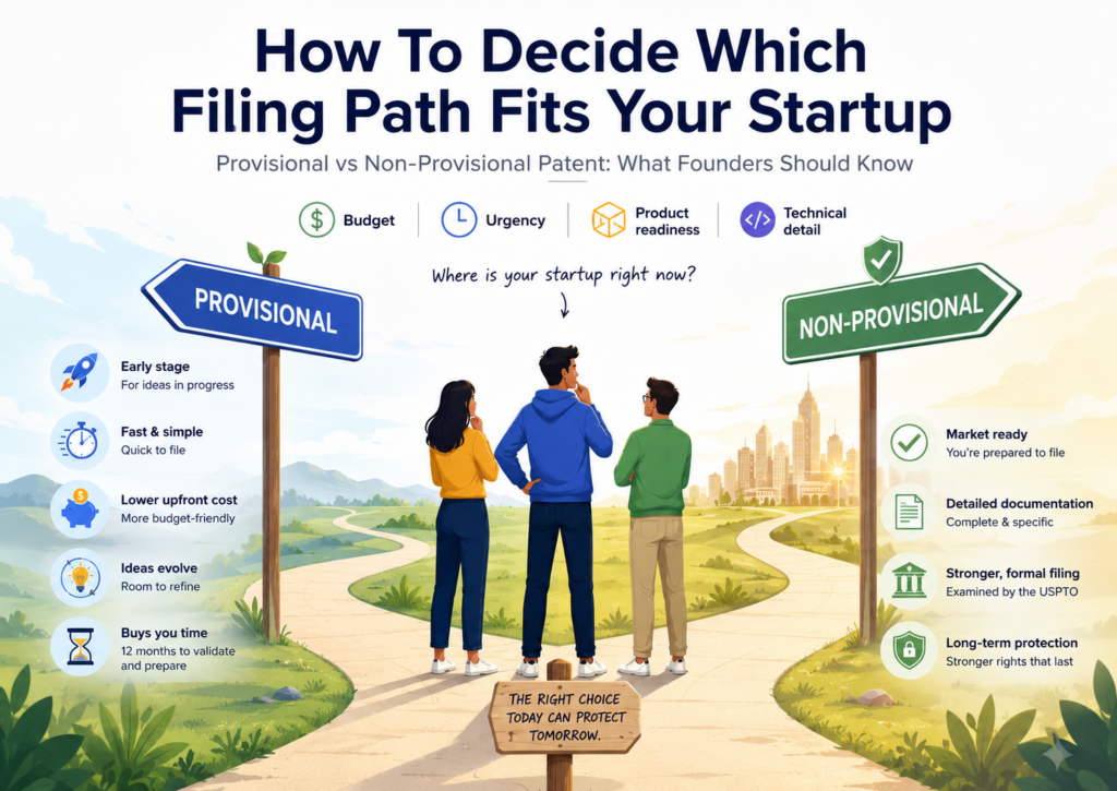 The right filing path depends on your invention, your timeline, your budget, your market, and your next business move. A provisional is often better when you need speed and flexibility.