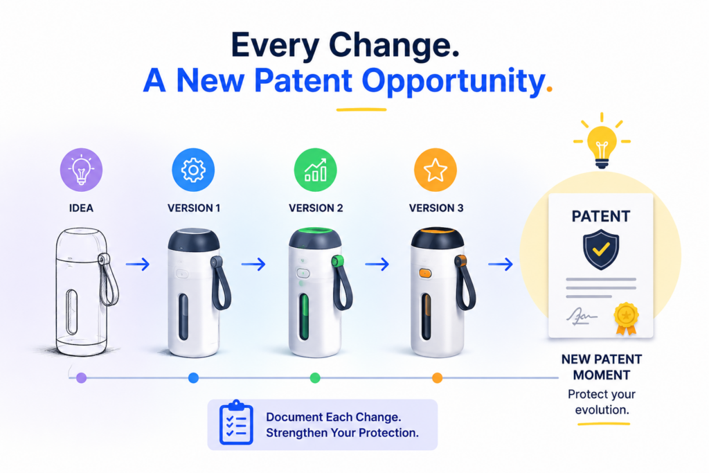 Startups do not invent once. They invent again and again. The first provisional may protect the first version, but your best invention may appear three months later during a customer pilot, a late-night debug session, a model failure, a manufacturing issue, or a hardware redesign. A strong provisional strategy leaves room for that.