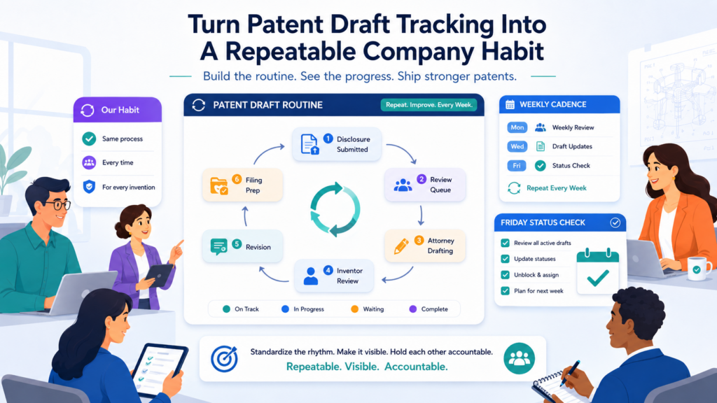 The best patent teams do not rely on heroics. They do not need one person to remember every draft, every deadline, every inventor comment, and every attorney note. They build a habit that makes strong patent work repeatable.