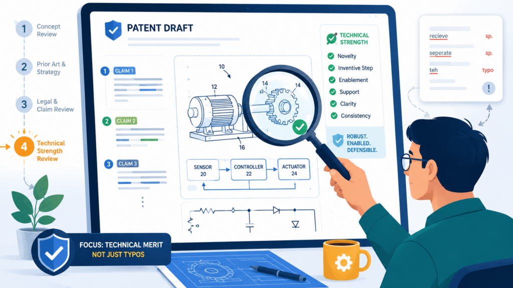 Once the patent draft exists, the review should become more exact. At this point, many teams make a poor choice.