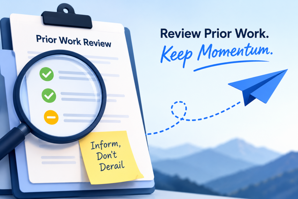 Prior work review is one of the most misunderstood parts of patent filing. Founders often fear it because they think any similar product means they cannot file.