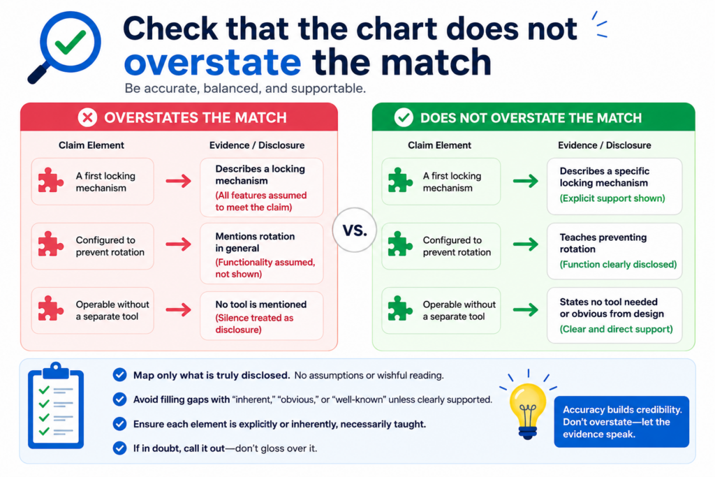 A good claim chart should be confident, but not careless. It should not make the evidence sound stronger than it is.