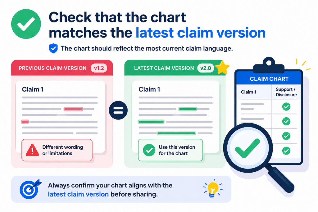 One of the easiest ways to create confusion is to review the wrong claim version. Claims change. Drafts move.
