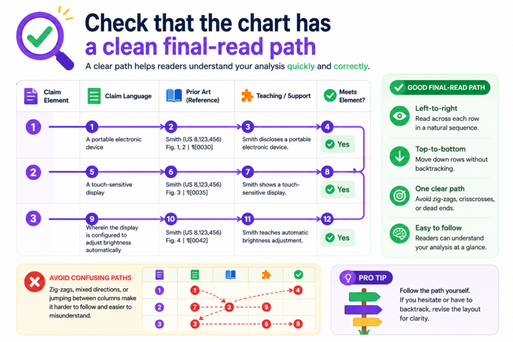 The last QA step before sharing should be a full read from the reader’s point of view. Do not review only the row you edited last.