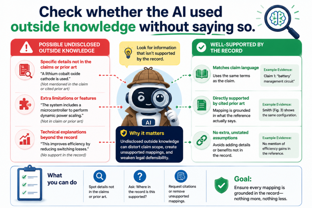 AI may bring in facts that are not in the cited source. Sometimes those facts are common technical background.