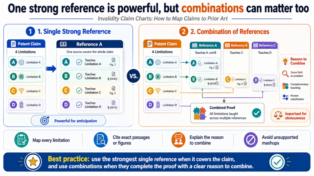 Sometimes one prior art reference shows every part of a claim. That is often the cleanest case.
