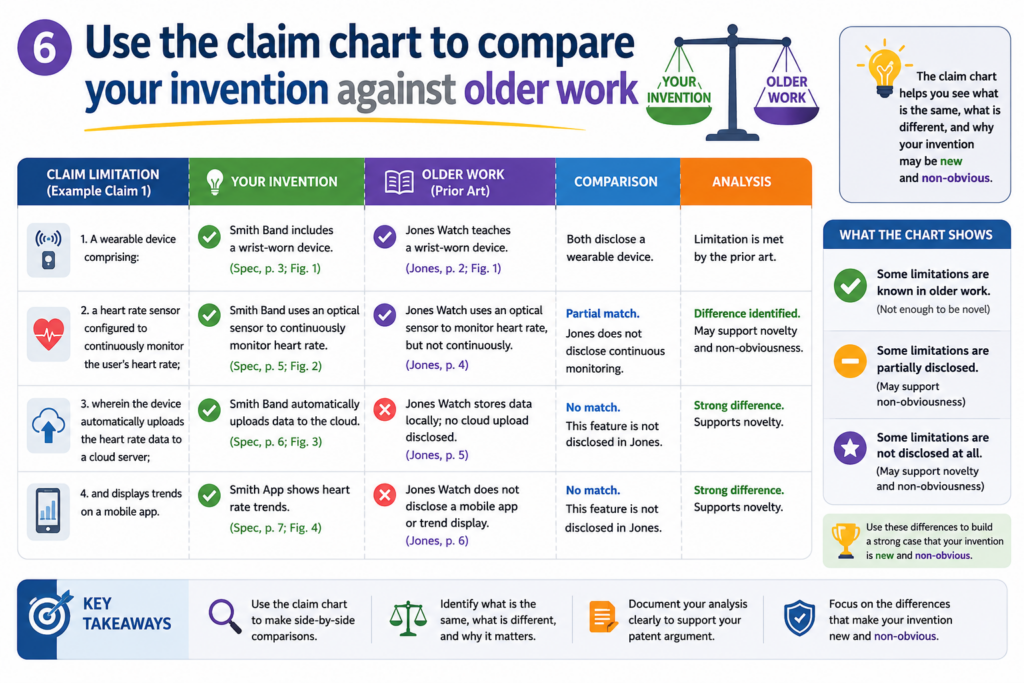 Before filing a patent, you also need to understand what already exists. A claim chart can help with that too.