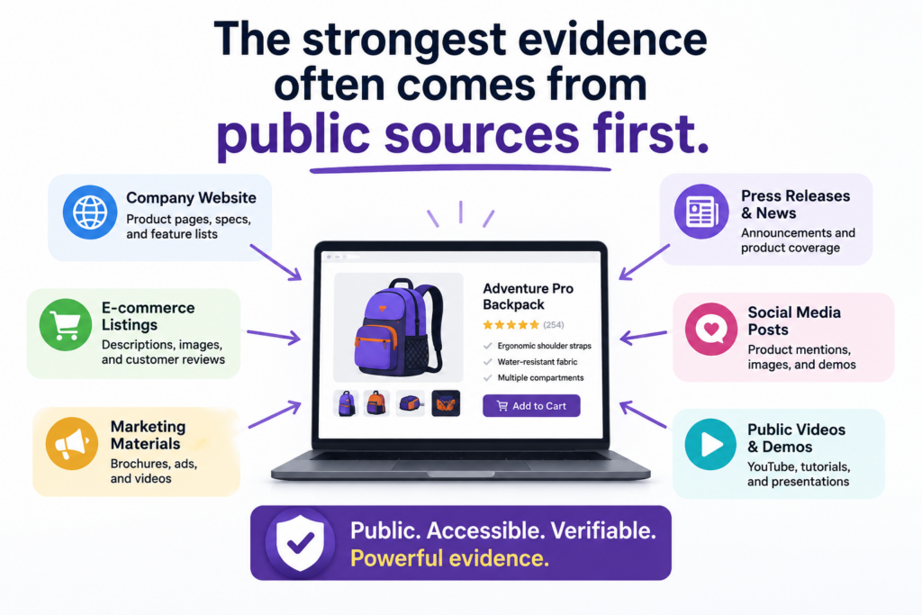 Most teams think they need secret information to start an evidence of use chart. That is usually not true. A lot can be learned from public sources.