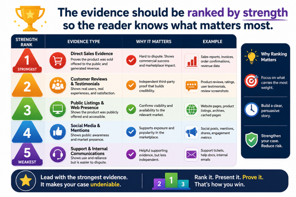 Not all evidence carries the same weight. A public product manual may be stronger than a vague marketing line. A hands-on test result may be stronger than a general blog post.