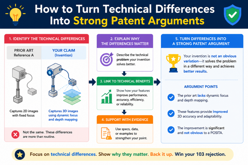 A claim chart is only useful if it leads to action. Once you find the gaps, you need to turn them into clear arguments. This is where many teams struggle.