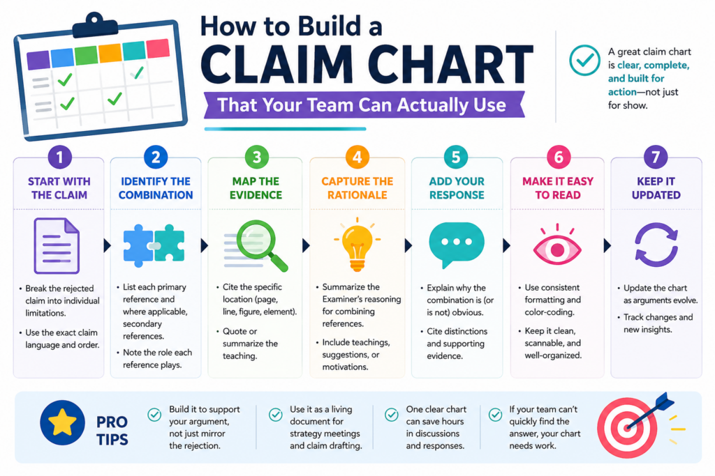 A claim chart should not be made only for a patent attorney. It should also help the founder, the engineer, and the product lead understand what is happening.