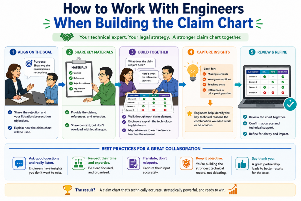 Engineers often hold the most important facts in a 103 rejection. They know why the invention works. They know what was hard. They know which design choices were not obvious when the product was being built.