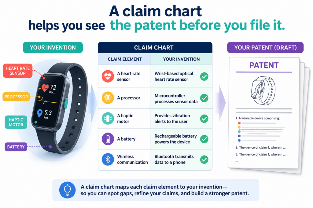 A hardware patent can look strong on paper but still miss the heart of the invention. This happens when the claim sounds broad, but the real device has details that are not shown well.