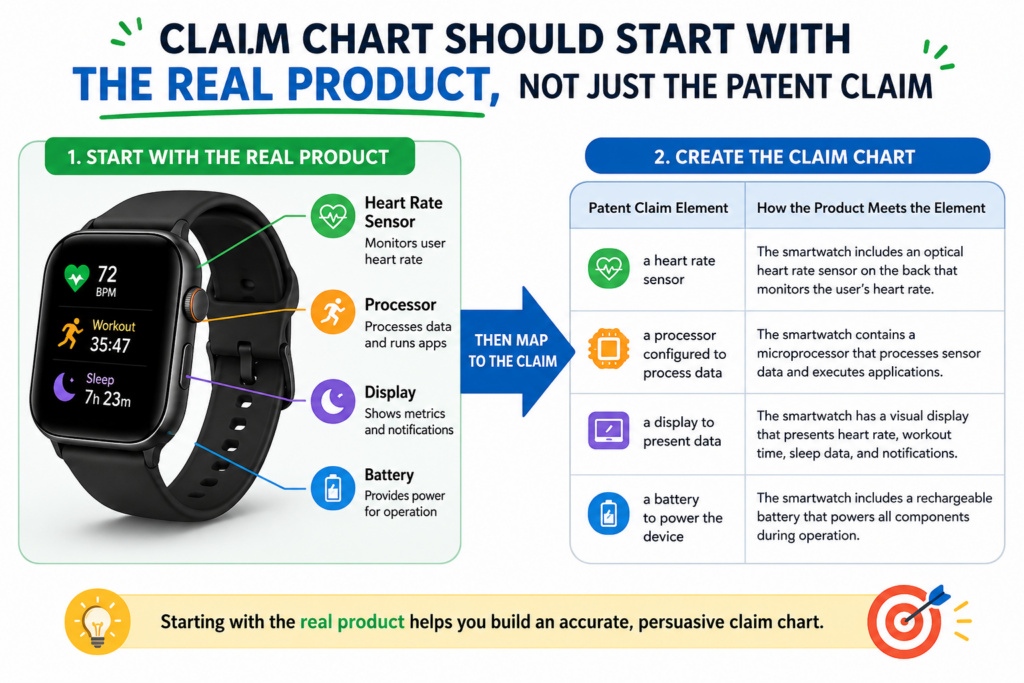 Many teams start with a claim and then try to force the product into it. That can create a bad chart. A better way is to start with the device itself.