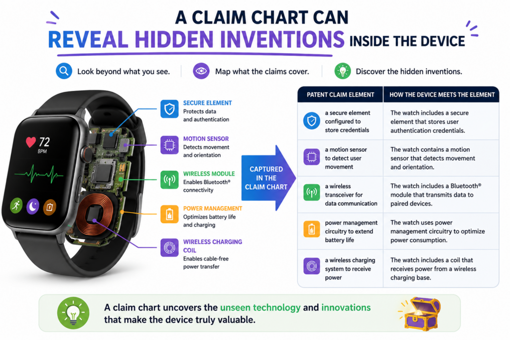 Many hardware teams think they have one invention. But once they build a claim chart, they often find several.