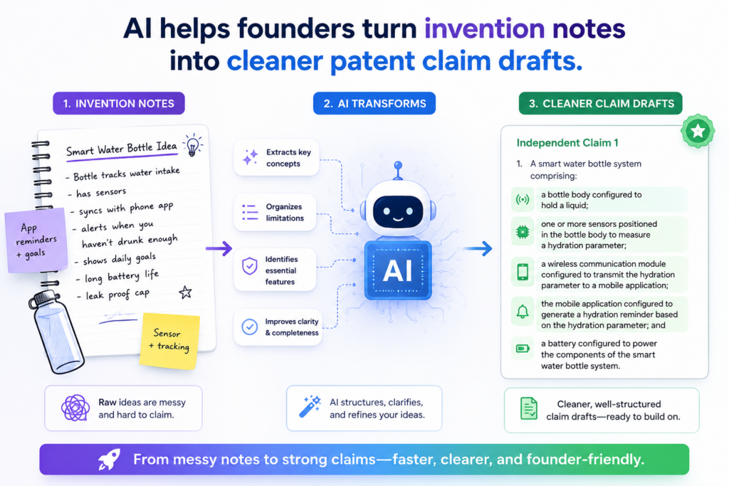 Most founders do not begin with perfect patent language. They begin with notes, diagrams, code comments, model results, customer pain points, and product plans.