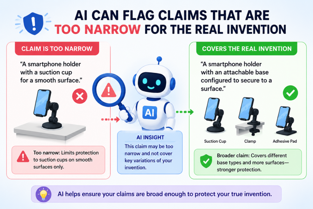 One of the most costly drafting errors is making claims too narrow by accident. This can happen when a draft copies the exact product version instead of protecting the bigger invention behind it.