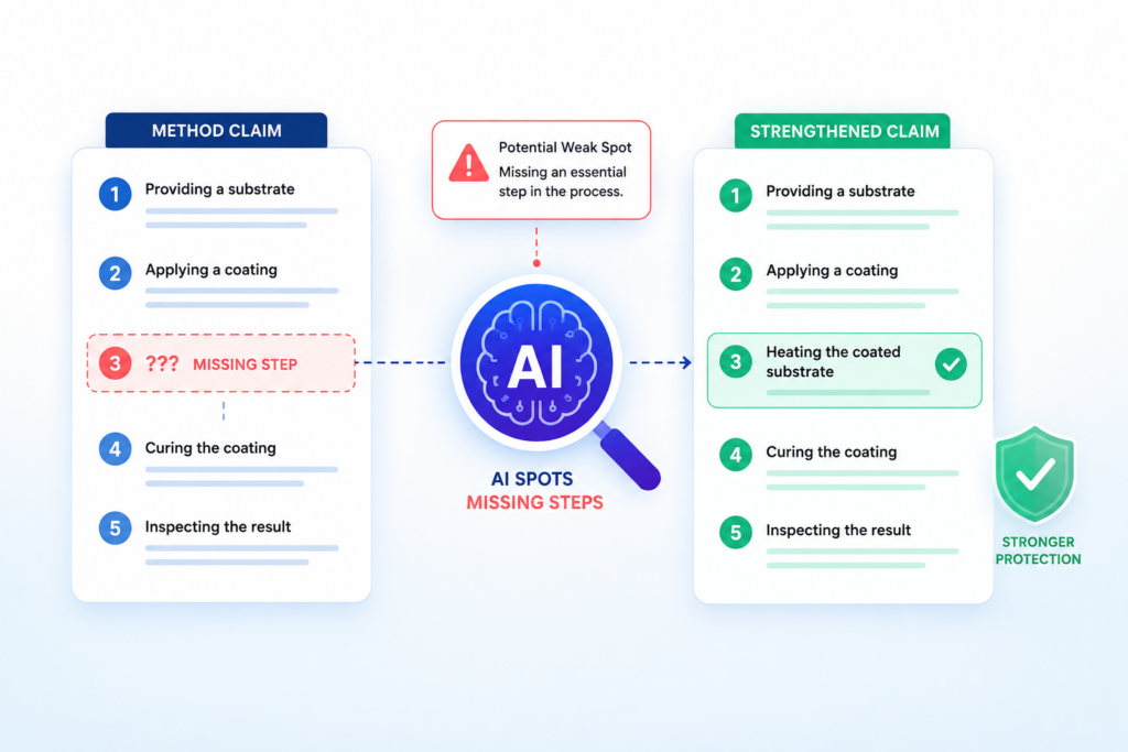 Method claims are common in software, AI, robotics, medical tech, fintech, and data systems.