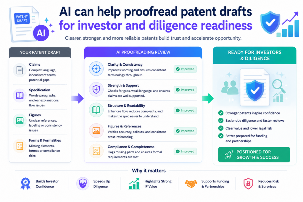 Patents often matter long before they are granted. They can show investors that your team is serious about protecting the technology.